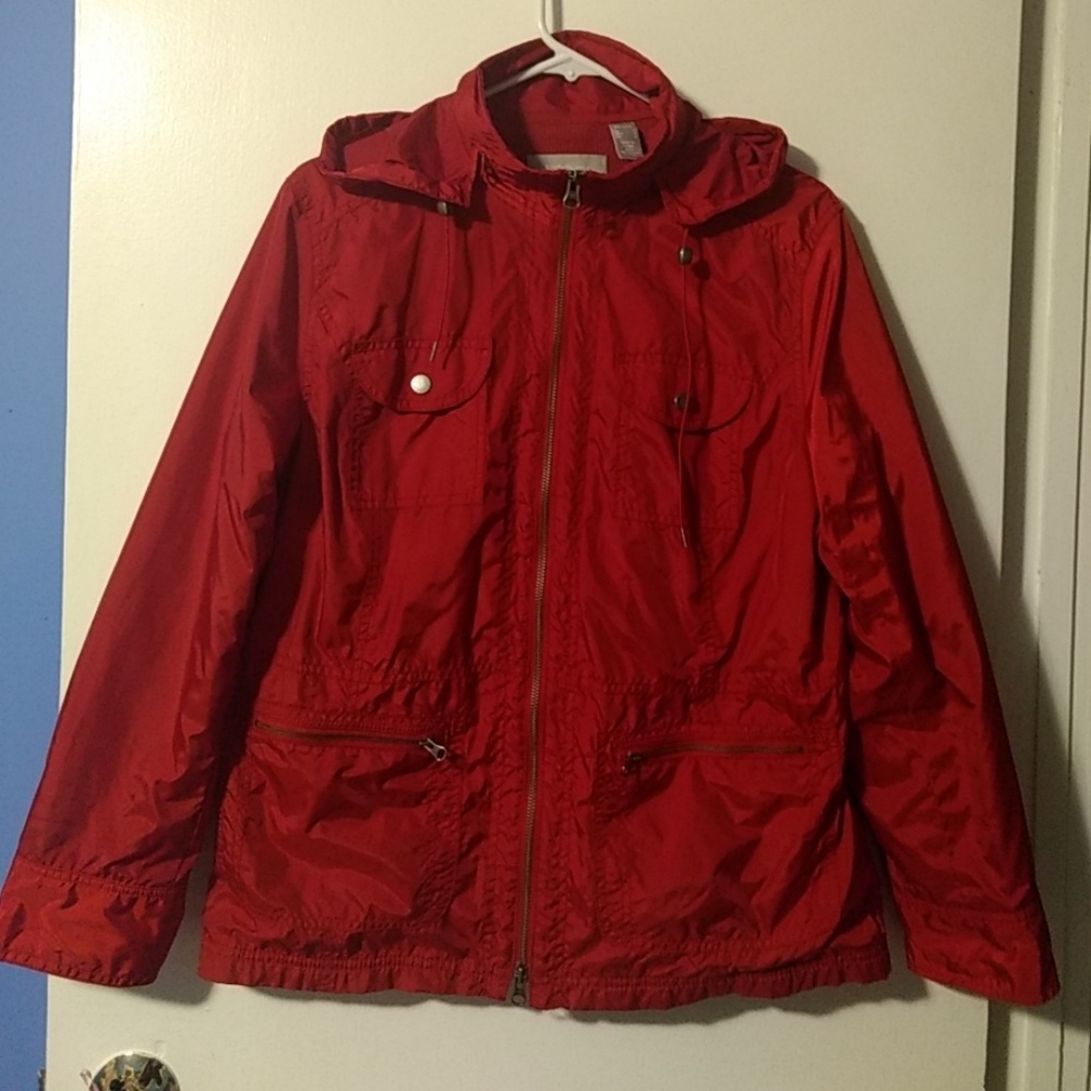 Liz Clairborne - red rain jacket